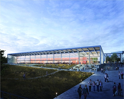 Located at the heart of the expanded campus, UC Merced’s 600-seat Central Dining facility will be a key component of student life. Subject to approval by the UC Board of Regents, it is expected to be complete by 2018.